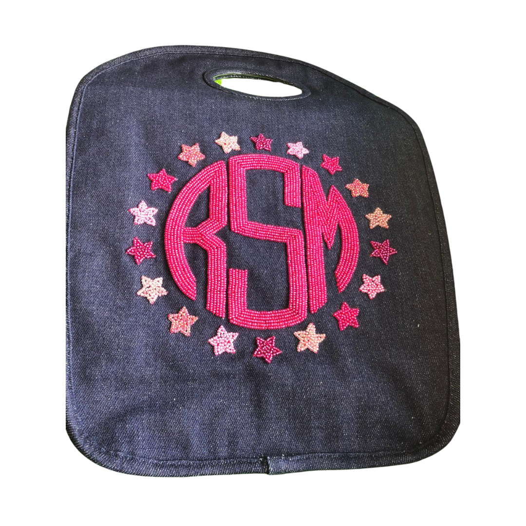 Beaded Keyhole Bag - Round Monogram & Stars