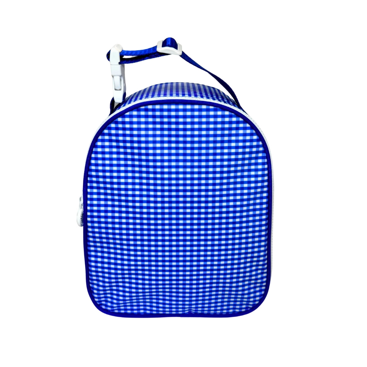 Water Resistant Gumdrop Lunch Bag - Electric Blue Gingham