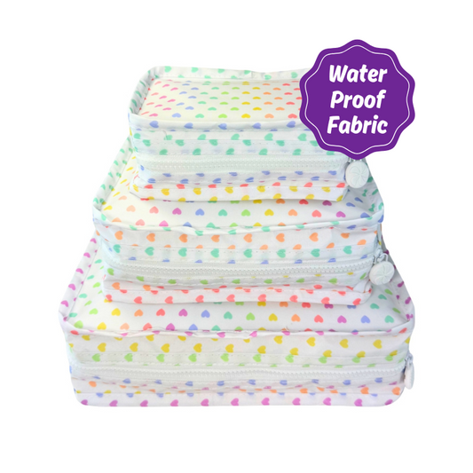 Water Resistant Packing Cubes - Sweetheart