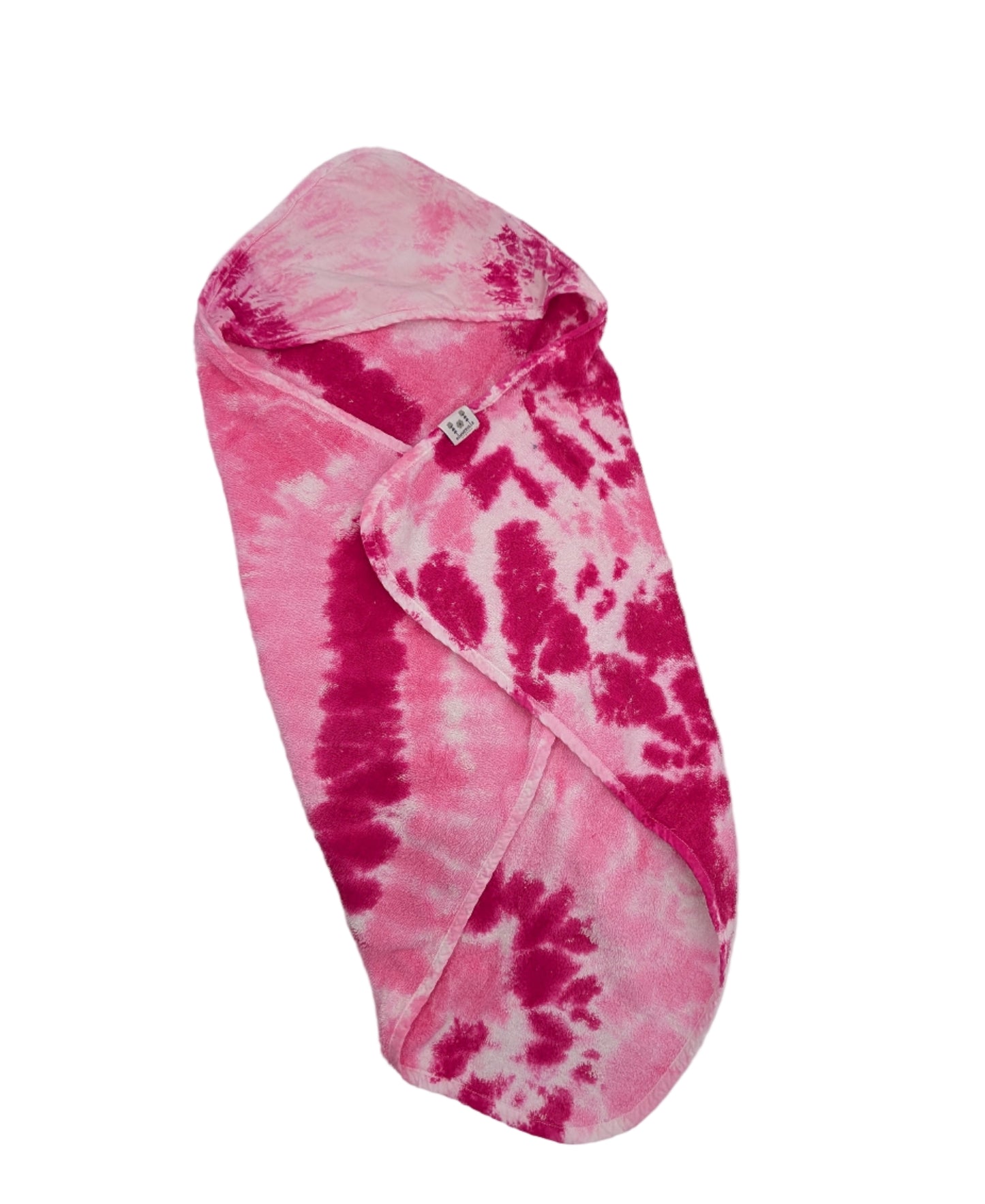 Hooded Baby Towel - Tie Dye Pink