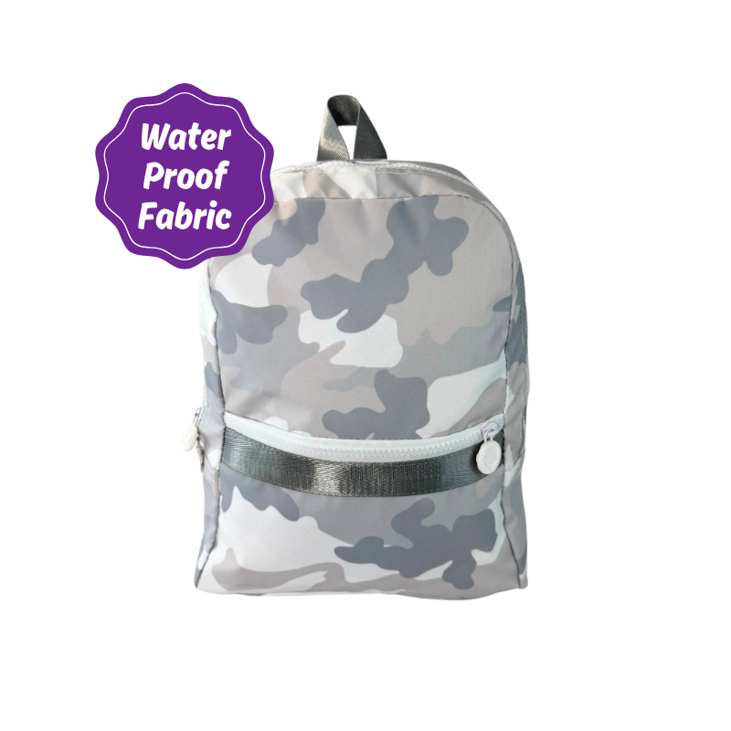 Water Resistant Knapsack Small - Grey Camo