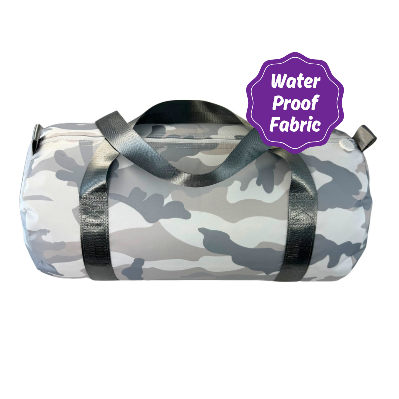 Water Resistant Medium Duffle Bag - Grey Camo