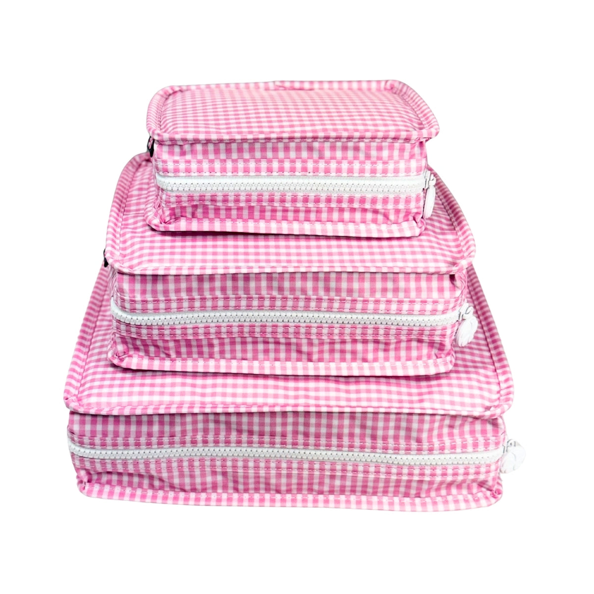 Water Resistant Packing Cubes - Pink Gingham