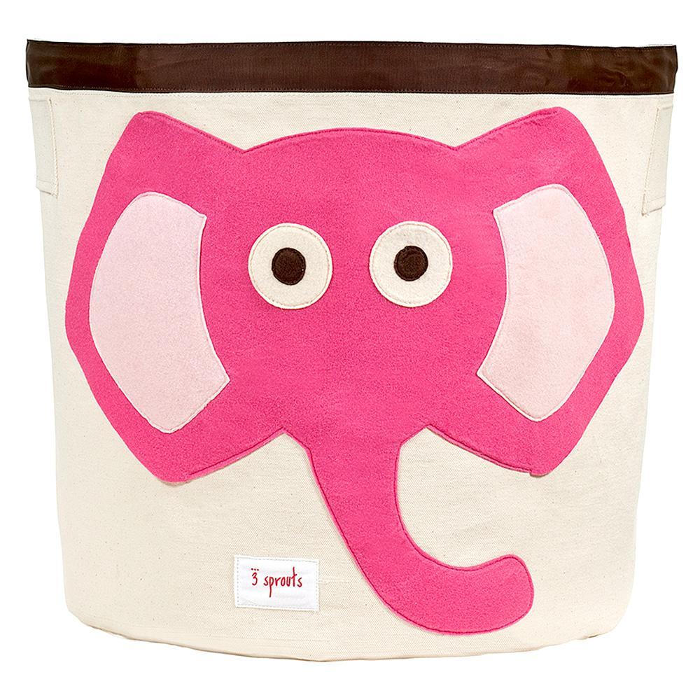 3 Sprouts Pink Elephant Storage Bin