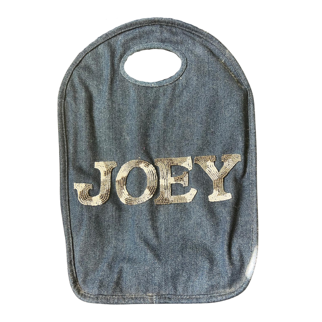 Beaded Keyhole Bag - Camo Name