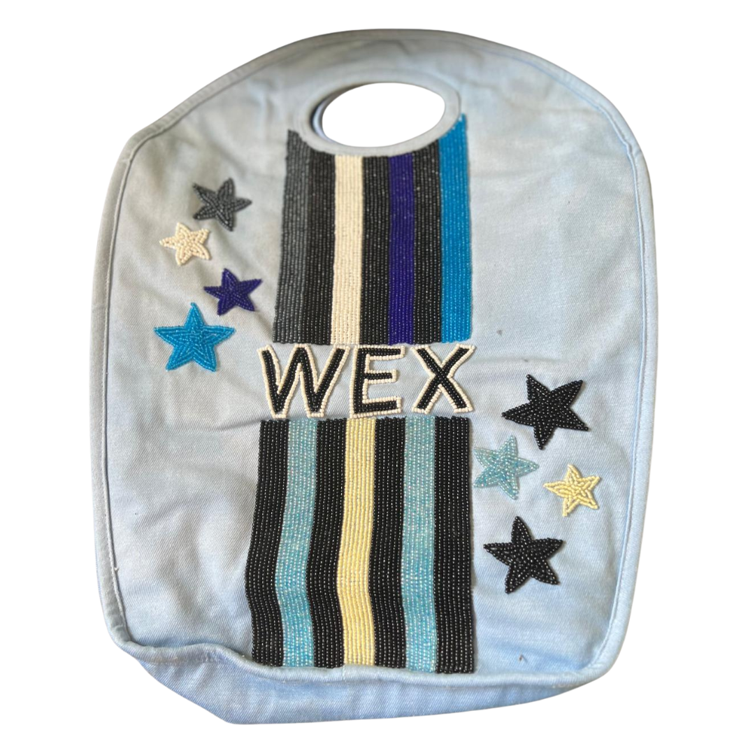 Beaded Keyhole Bag - Stripes & Stars