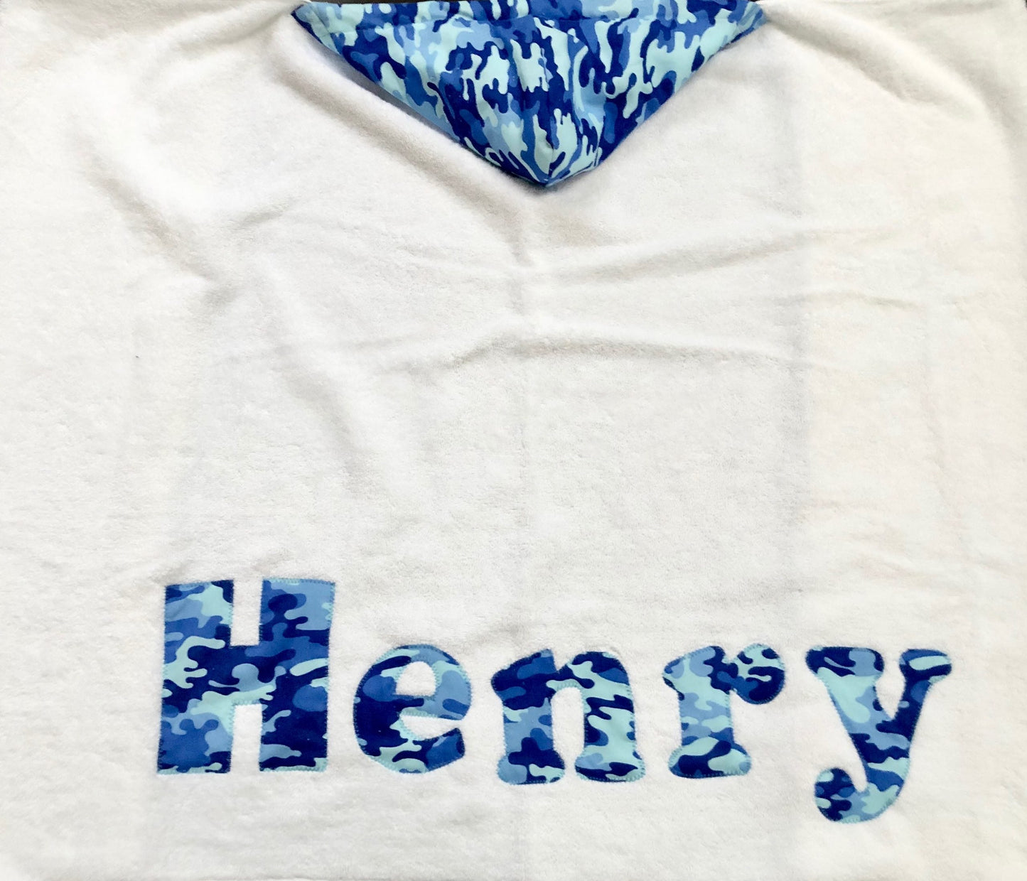 Hooded Towel - Blue Camo