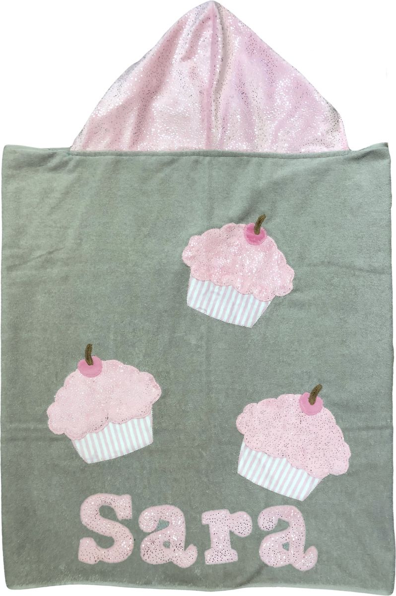 Cupcake Minis Plush Minky Hooded Towel