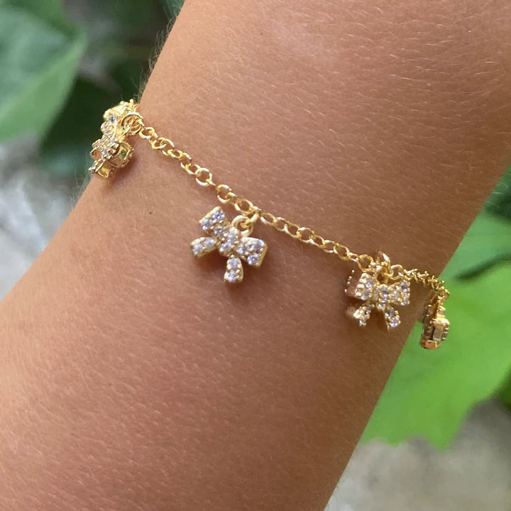 Bracelet - Diamond Bow Charm
