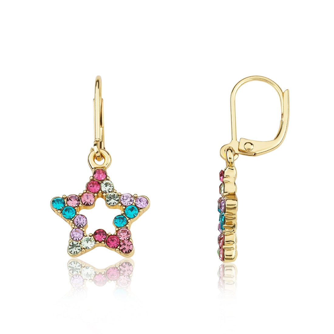 Earrings - Rainbow Star Leverbacks
