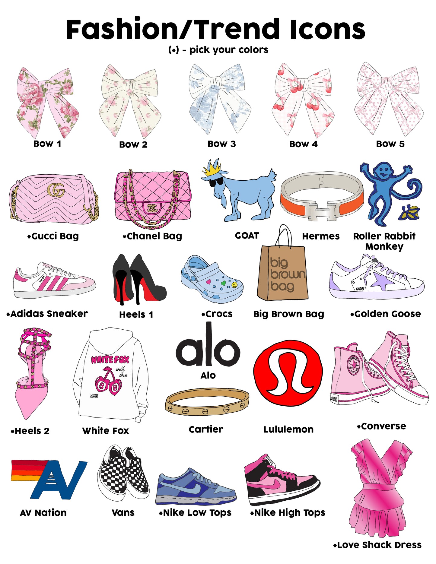 Sticker Style Favorite Things Blanket