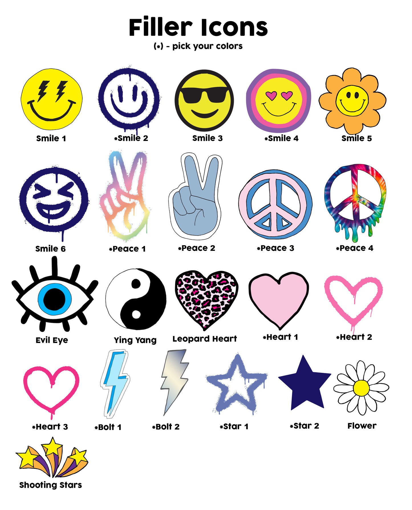 Sticker Style Favorite Things Blanket