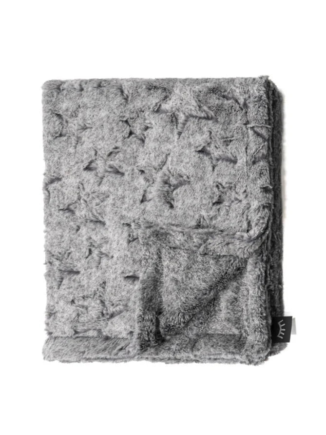 Minky Blanket Stars - Fog