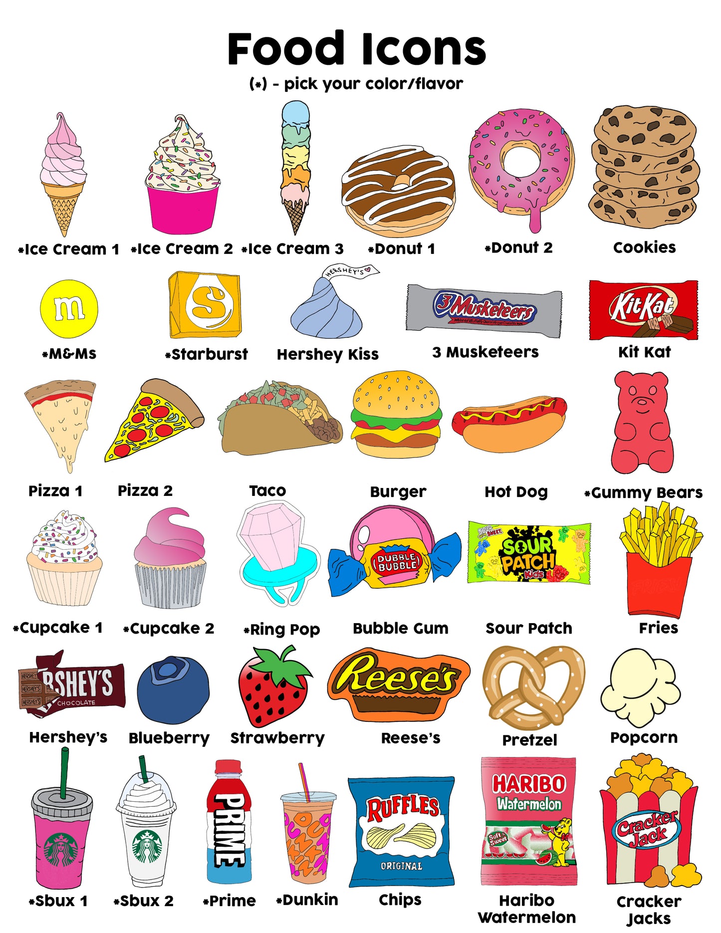 Sticker Style Favorite Things Blanket