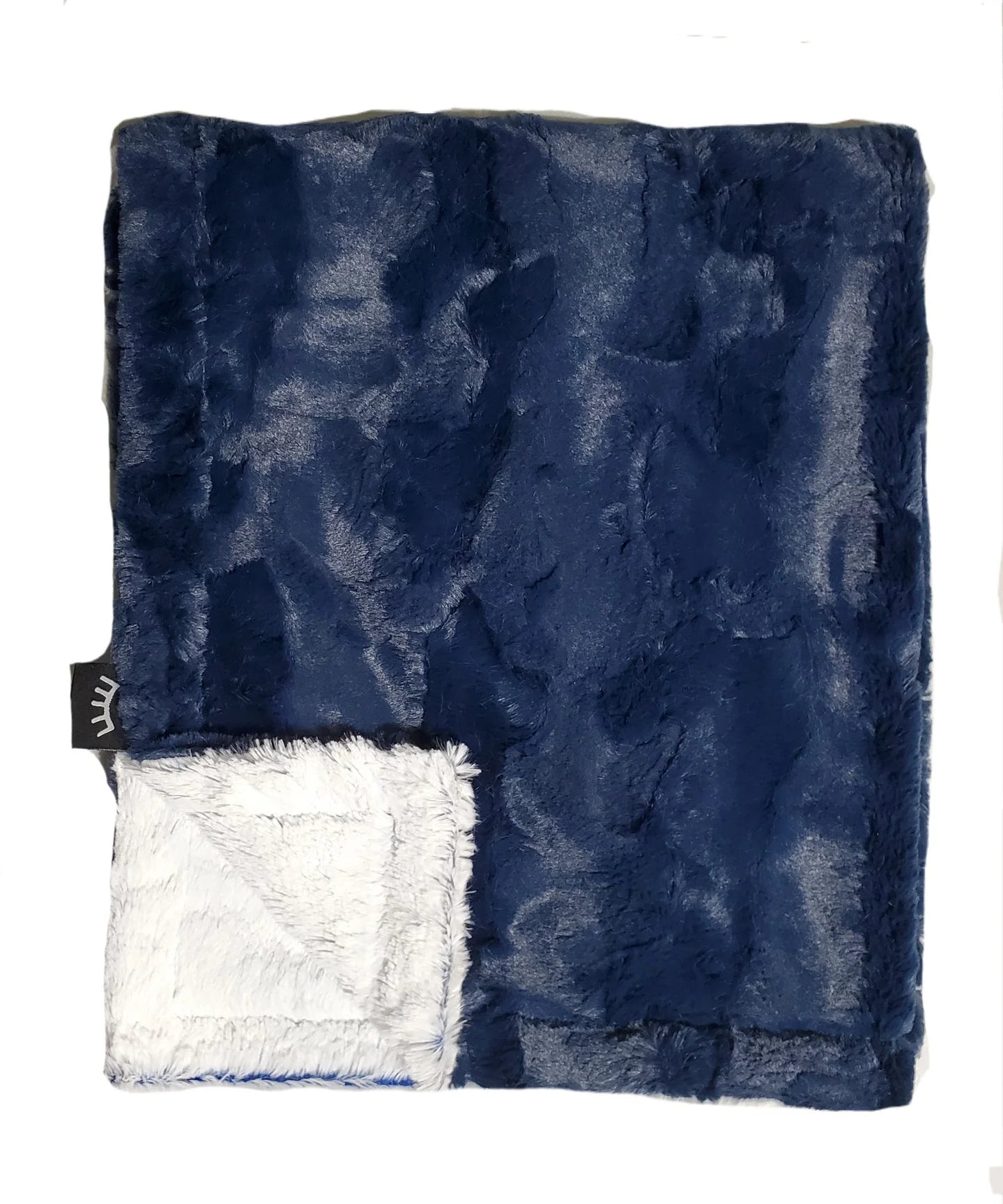 Minky Blanket Frost Navy