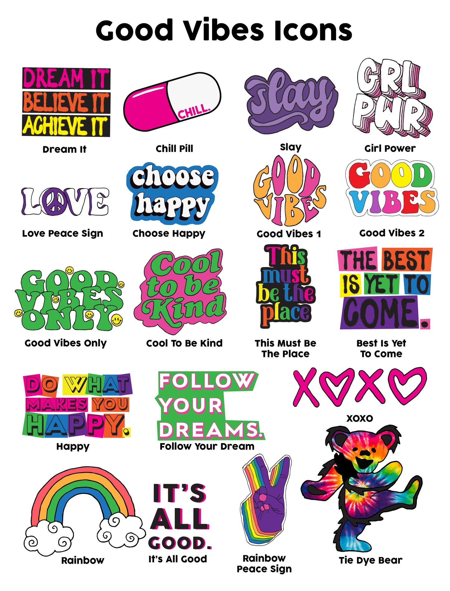 Sticker Style Favorite Things Blanket