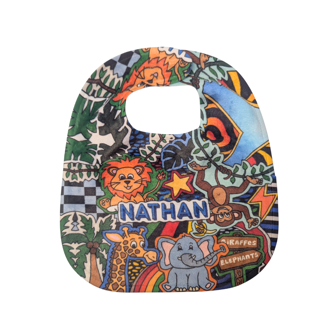 Graffiti Safari Bib