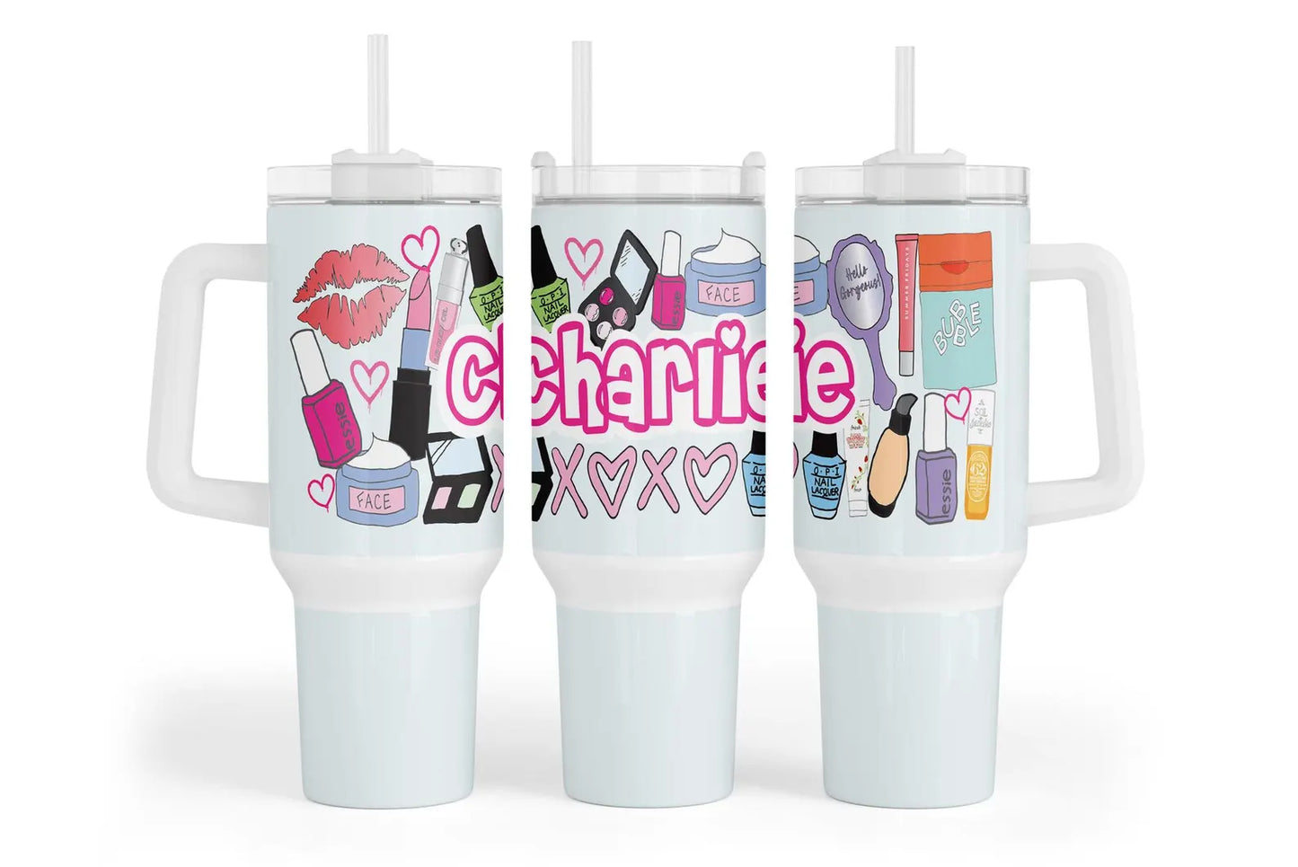Sticker Style Tumbler - Makeup & Cosmetics