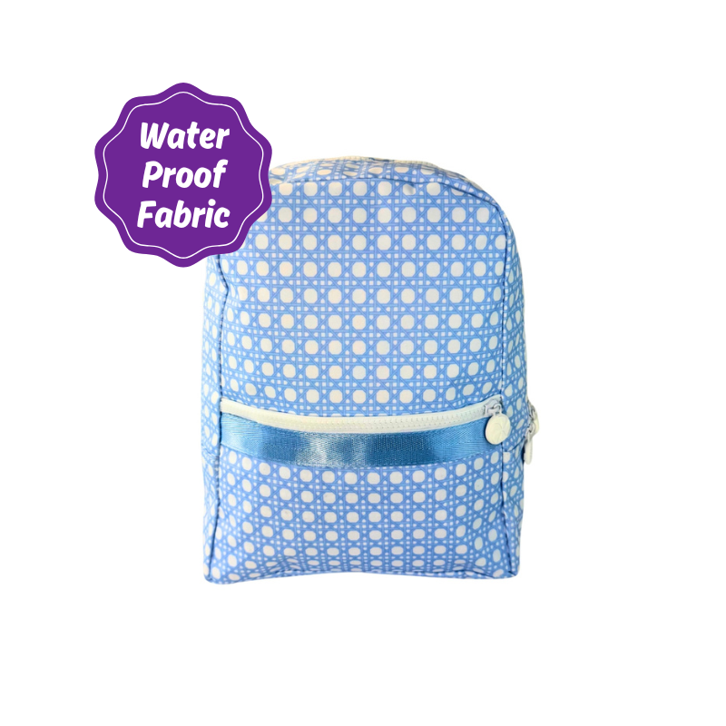 Water Resistant Knapsack Small - Baby Blue Bungalow