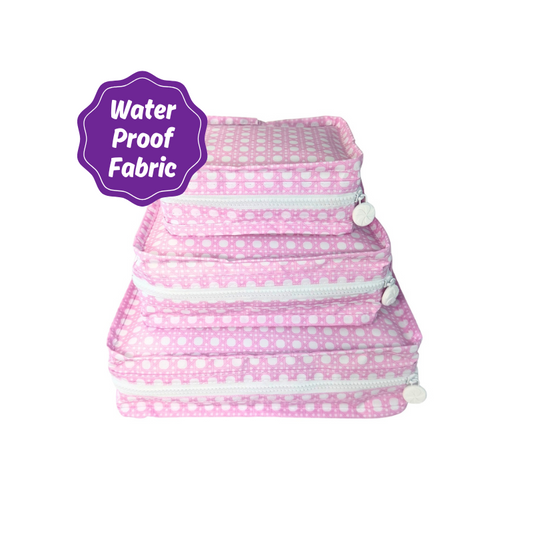 Water Resistant Packing Cubes - Pink Bungalow