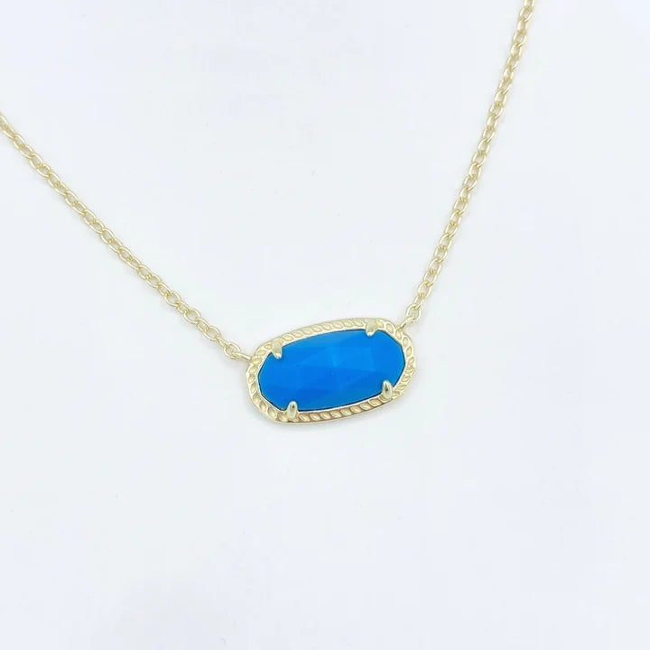 Necklace - Modern Oval Turquoise