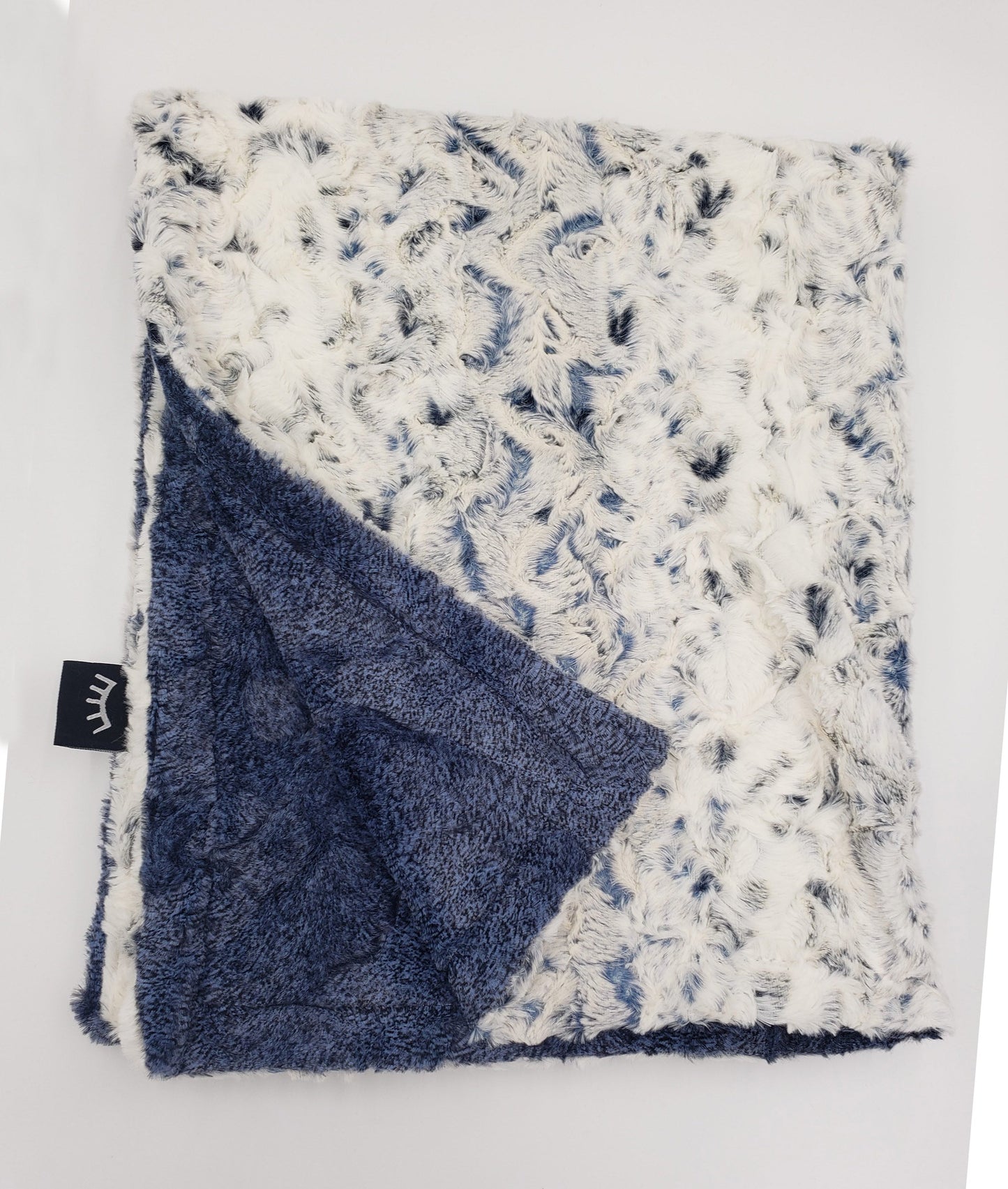 Minky Blanket Owl - Navy