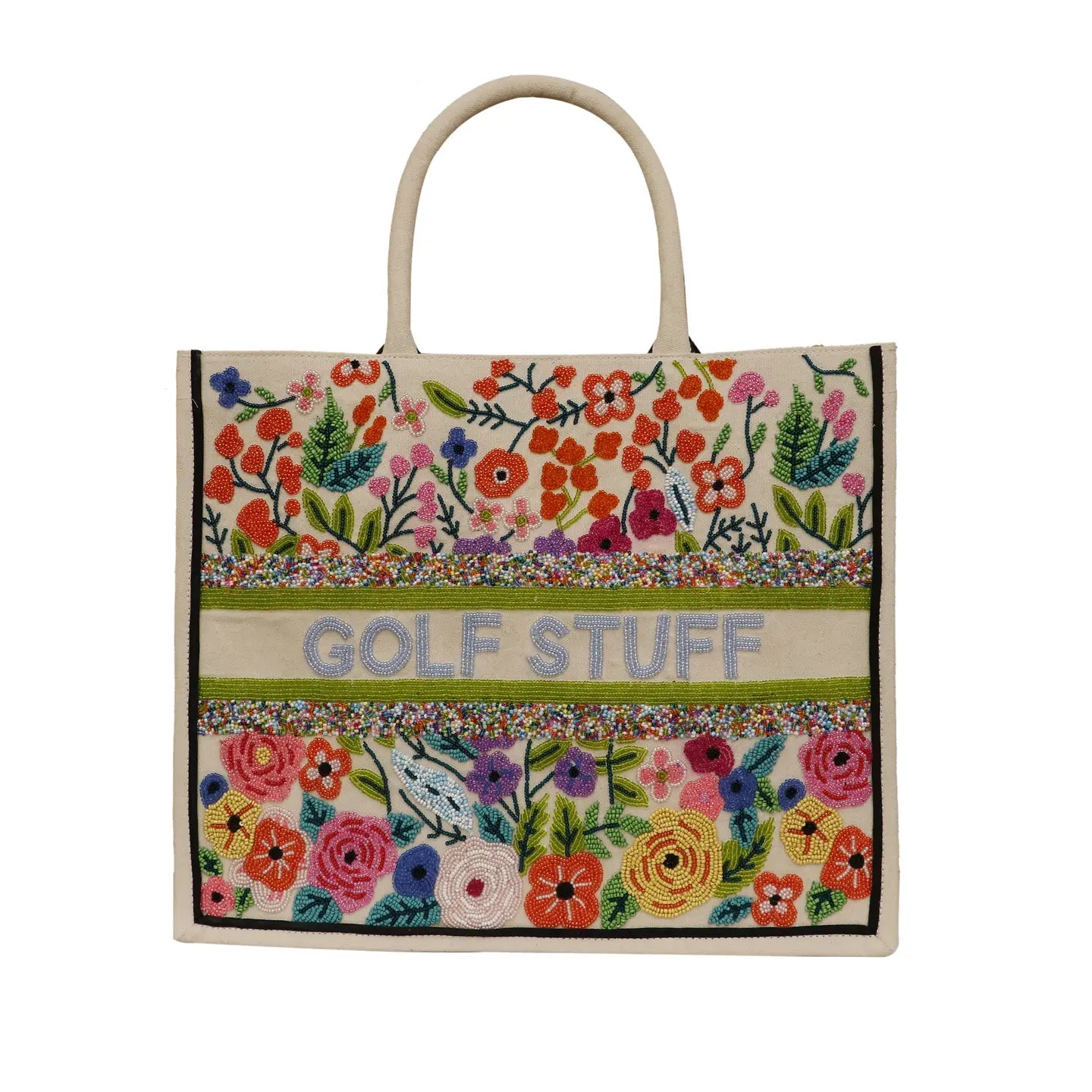 Beaded Tote - Pretty Garden