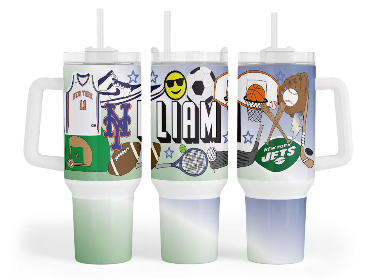 Sticker Style Tumbler - Sports