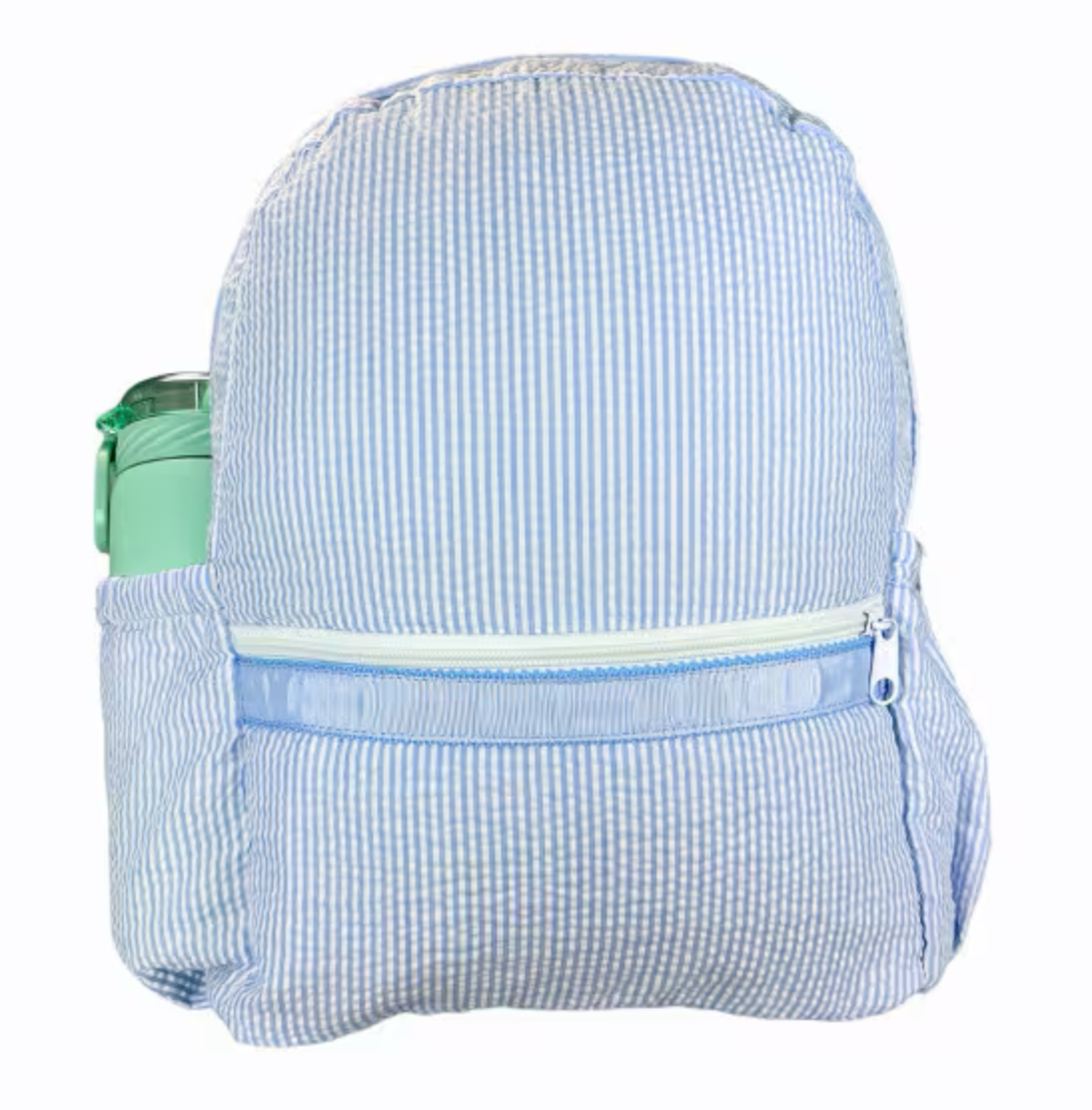 Medium Knapsack with Pocket Blue Gingham