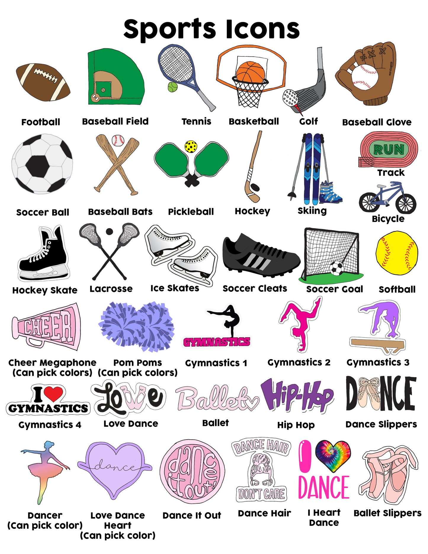 Sticker Style Favorite Things Blanket