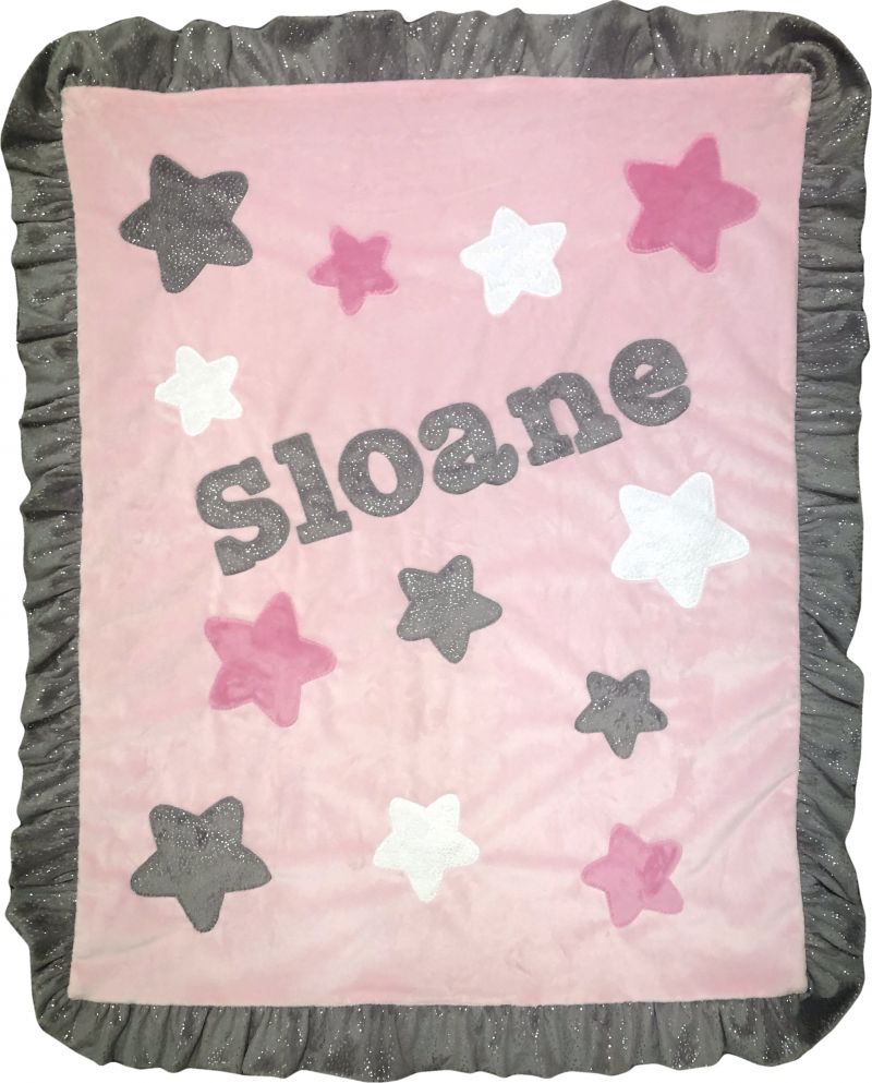 Stellarific Pink Plush Minky Blanket