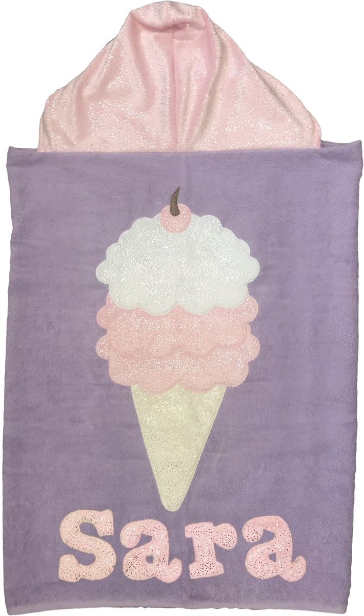 Triple Scoop Plush Minky Hooded Towel