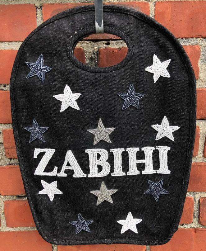 Beaded Keyhole Bag - Stars all over