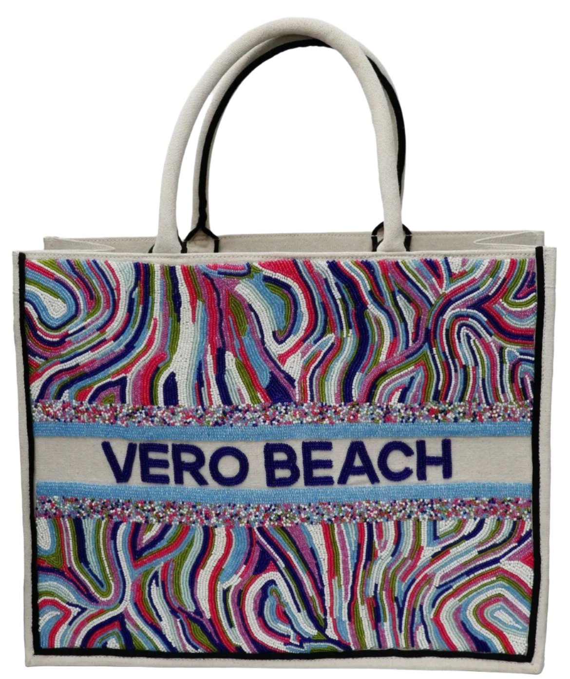 Beaded Tote - Modern Swirls