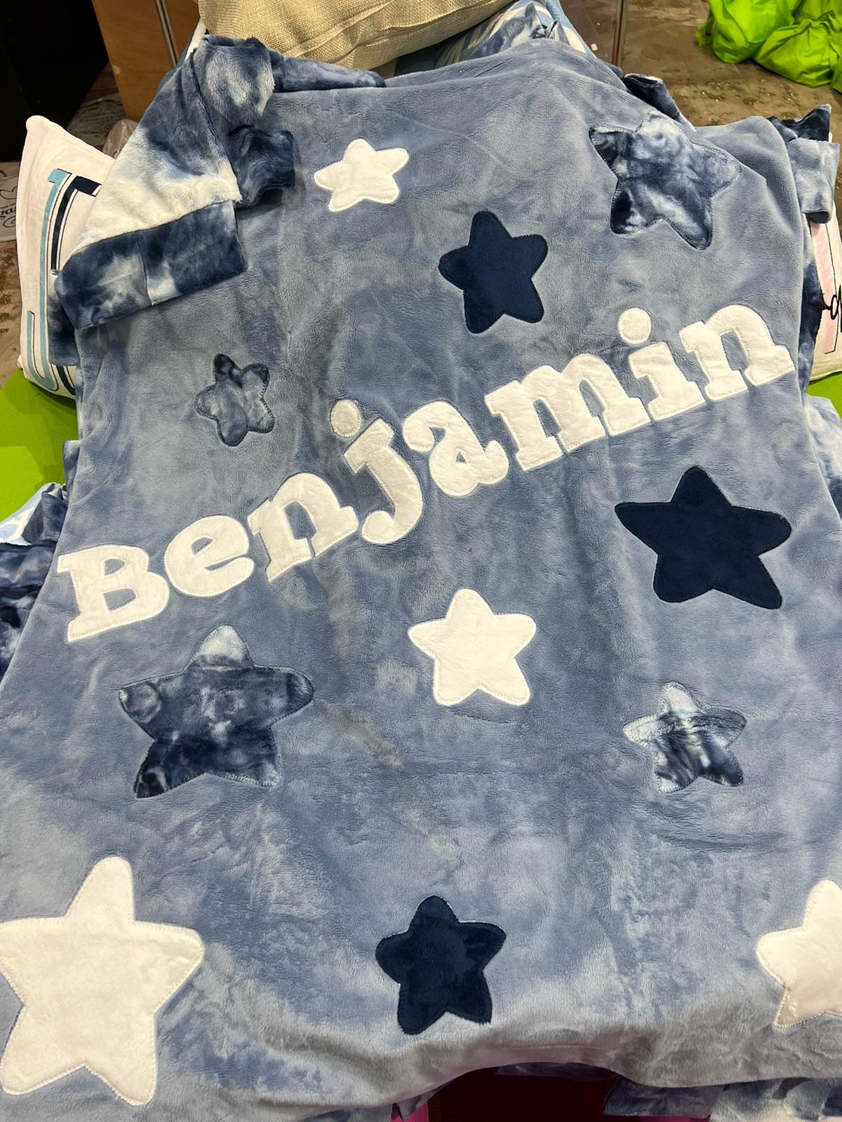 Stellarific Blue Plush Minky Blanket