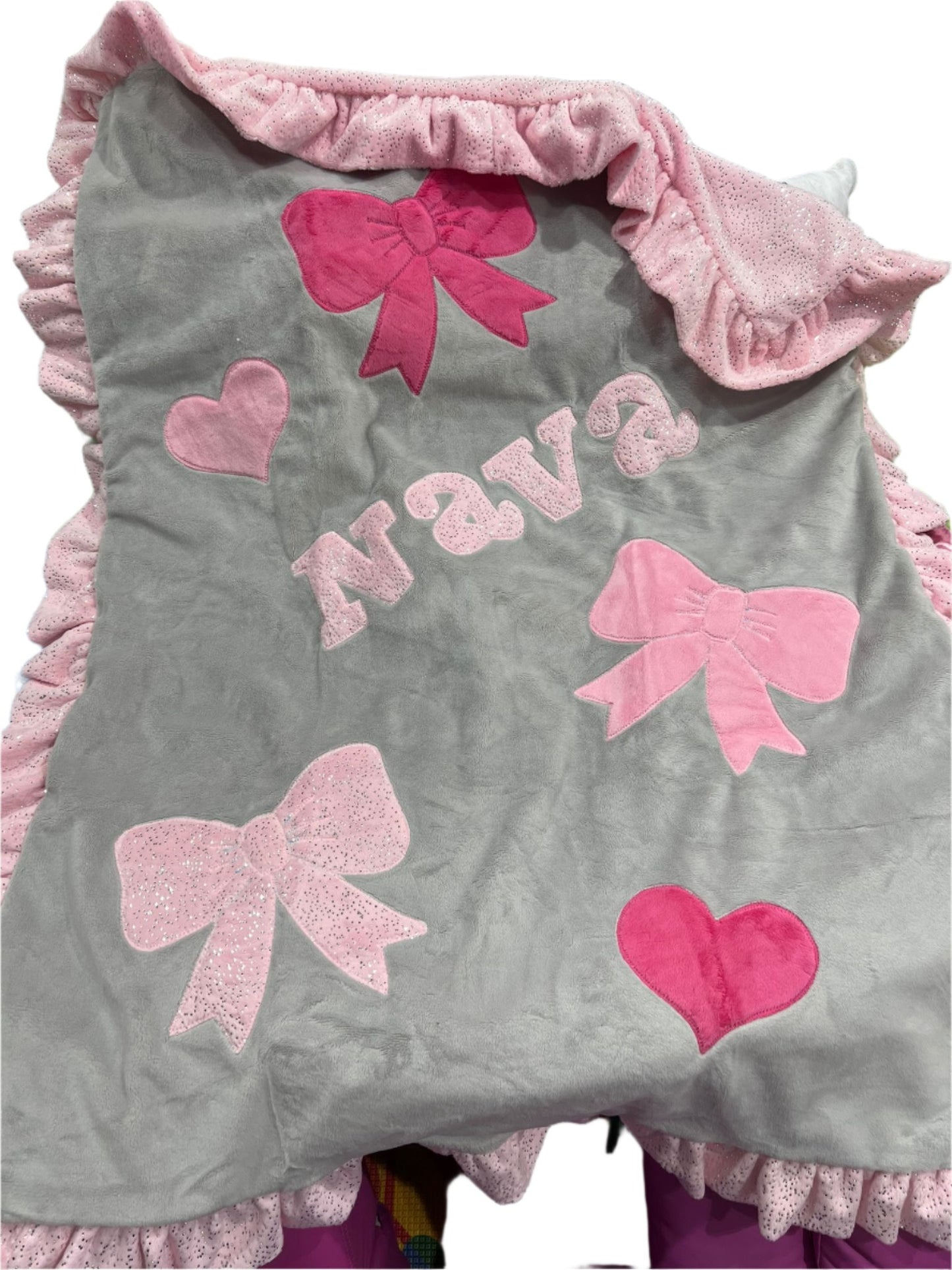Triple Bows Plush Minky Blanket