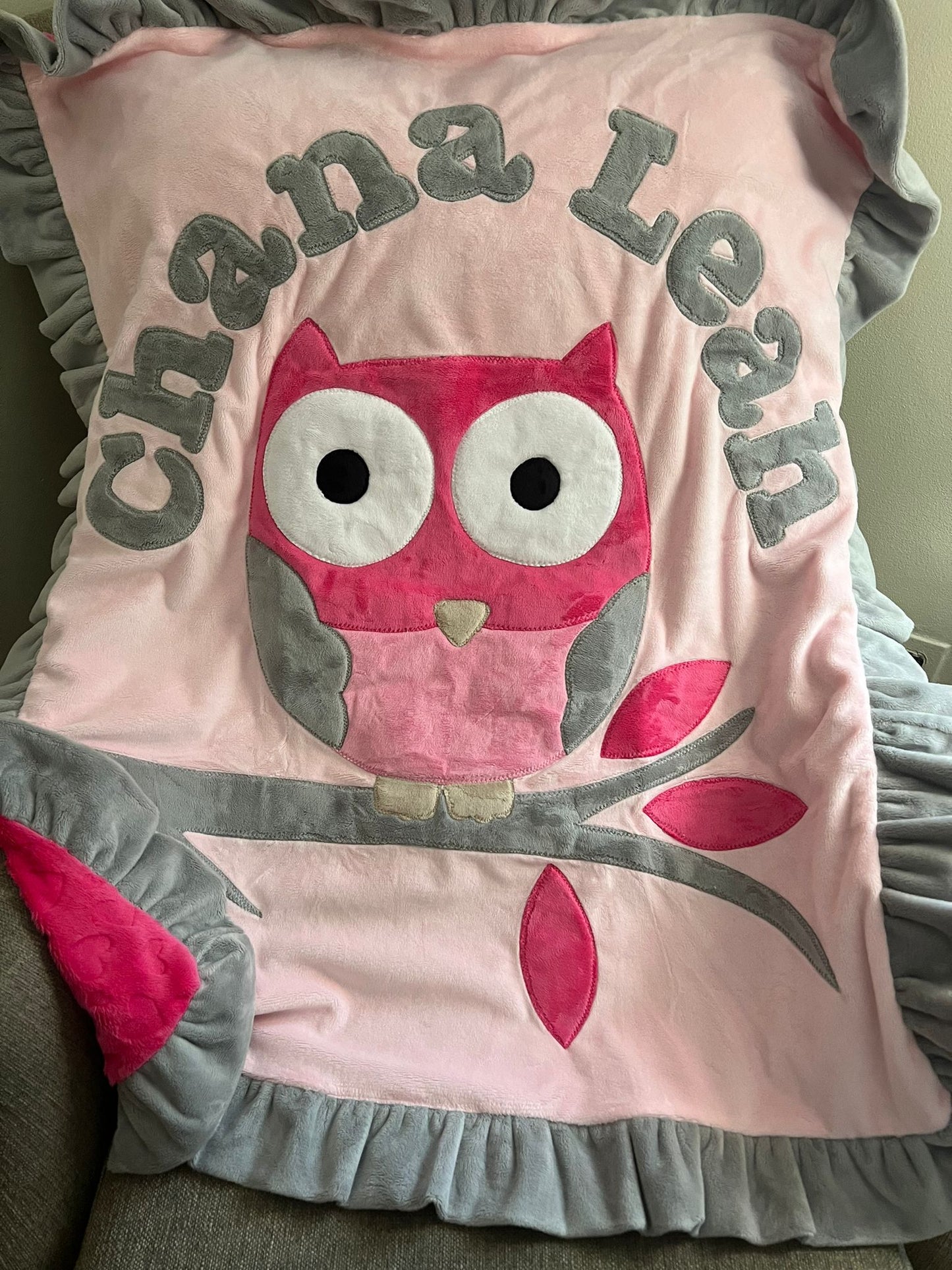 The Hoo Plush Minky Blanket
