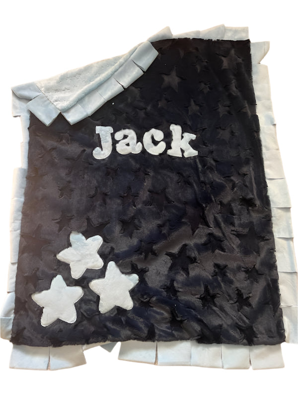 Basic Triple Stars - Navy with Embossed Stars