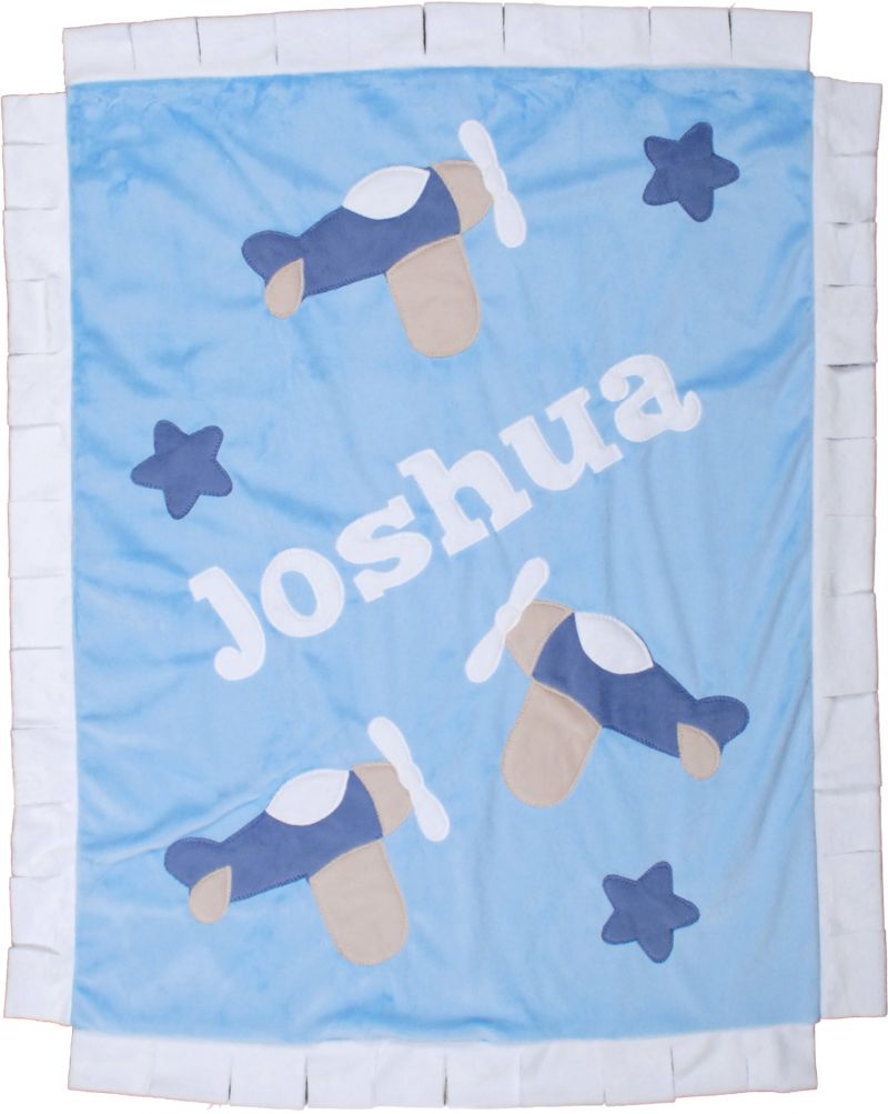 Airplanes Plush Minky Blanket