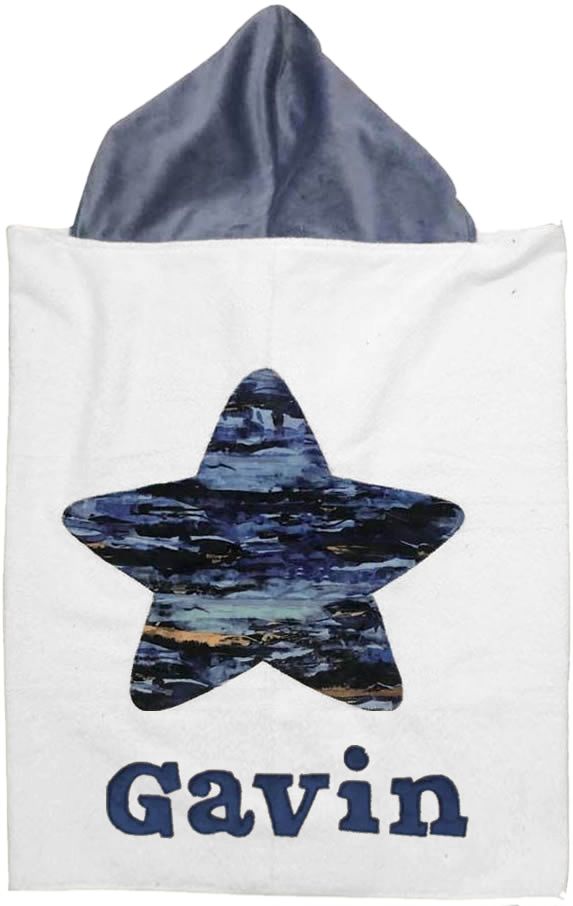 Big Star Plush Minky Hooded Towel