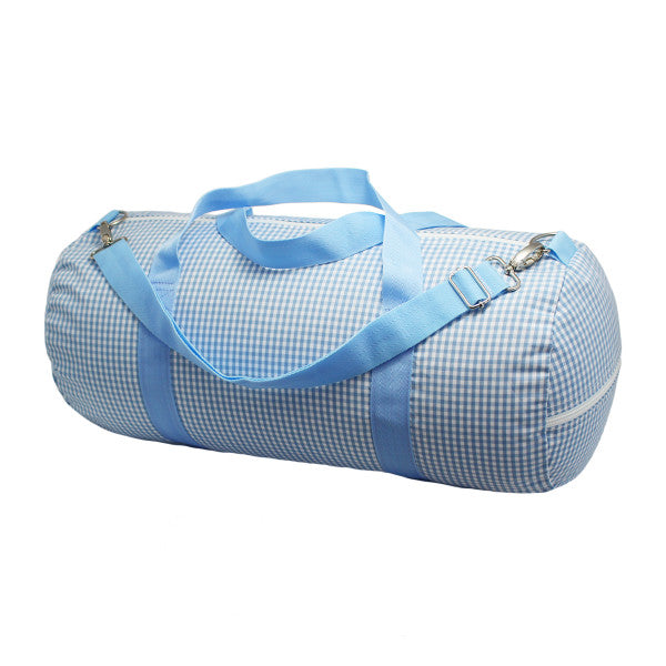 Weekender Duffle Bag - Blue Gingham
