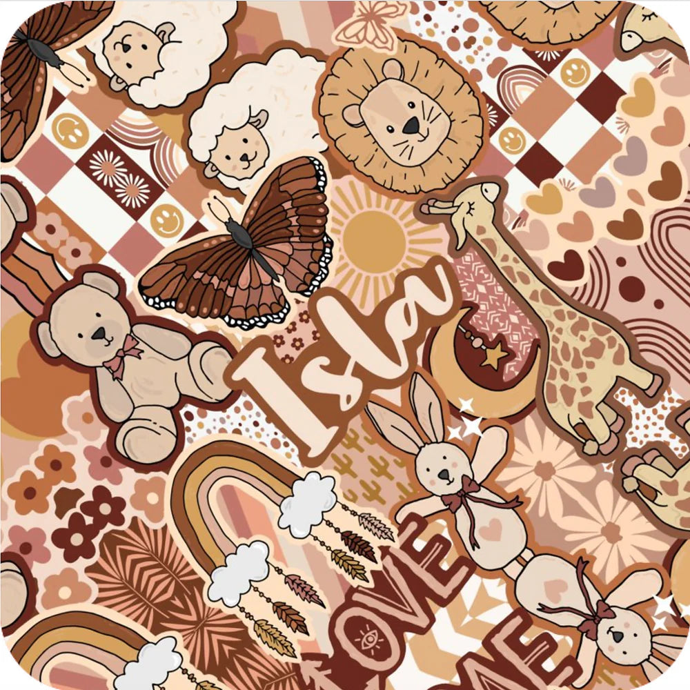 Graffiti Boho Hooded Towel