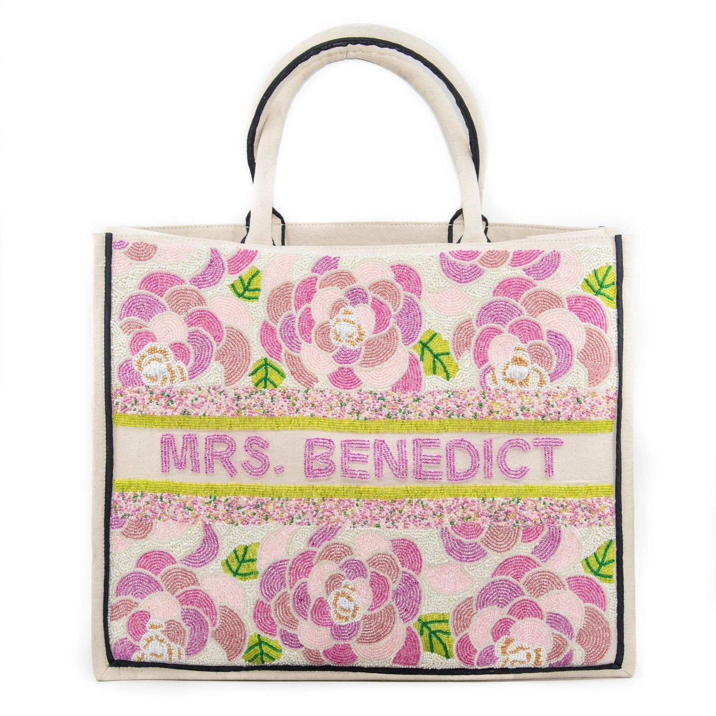 Beaded Tote - Camellia Flowers