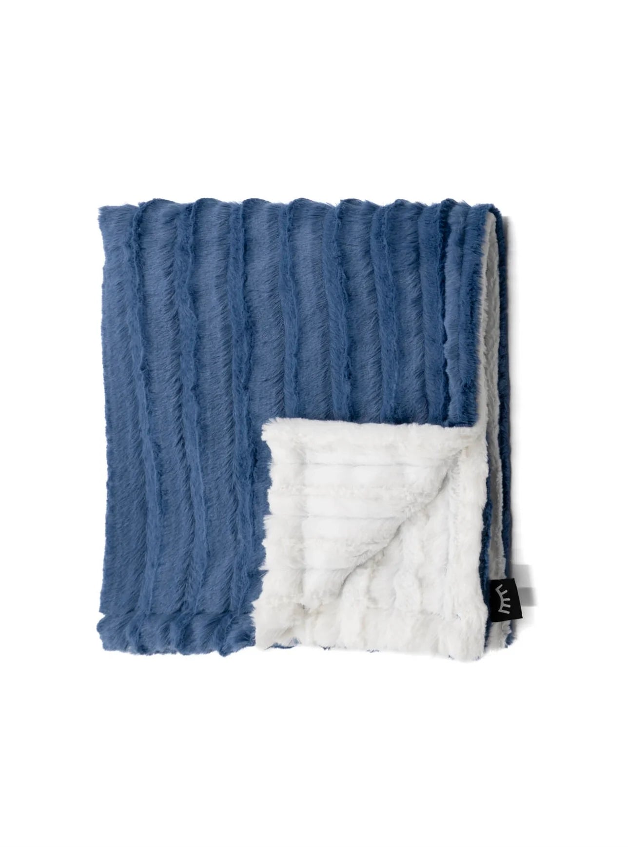 Minky Blanket Chinchilla - Cobalt