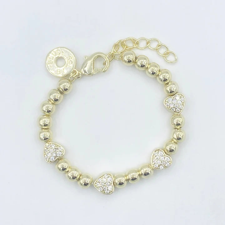 Bracelet - Diamond Heart Beaded