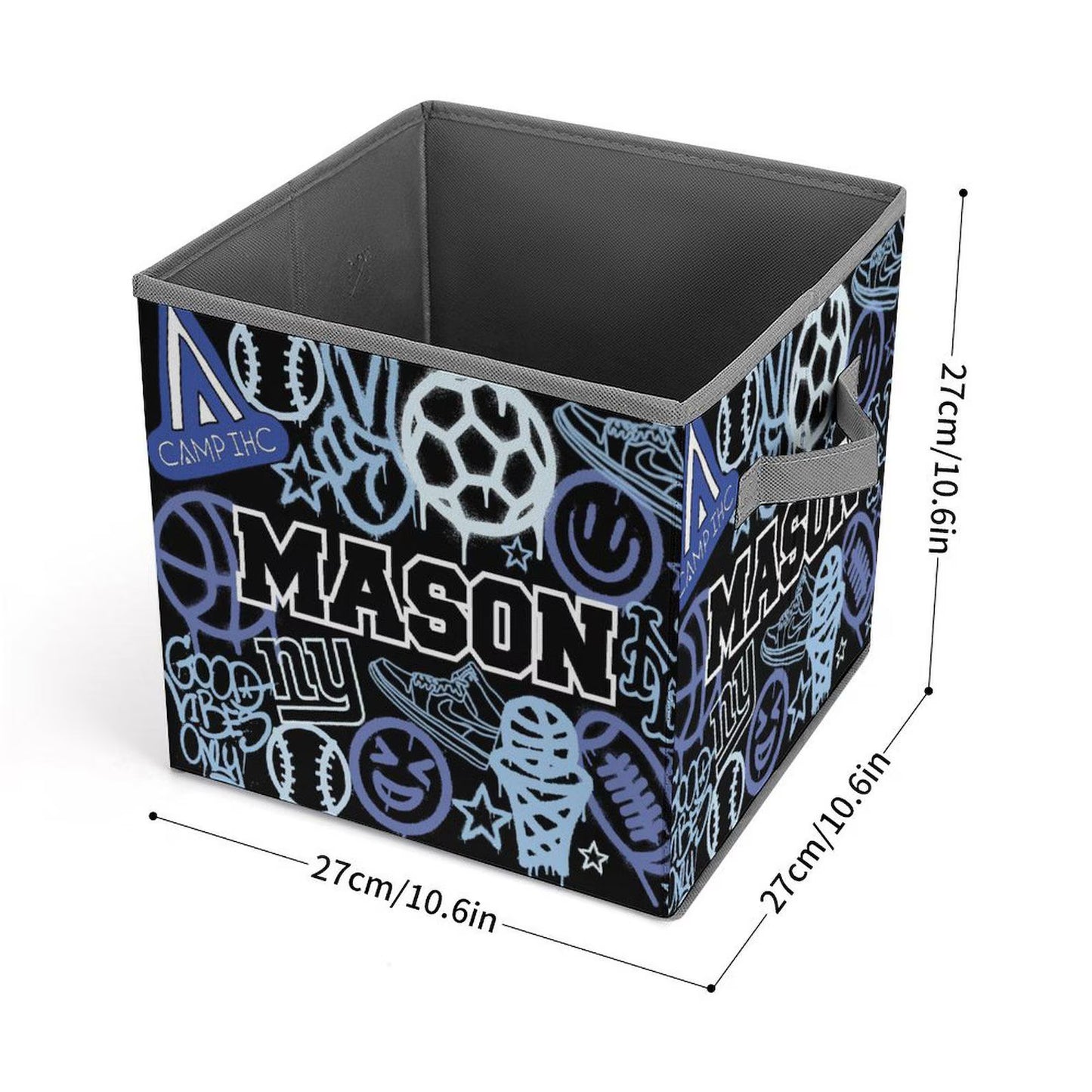 Sticker Style Square Bin - Dripping Sports