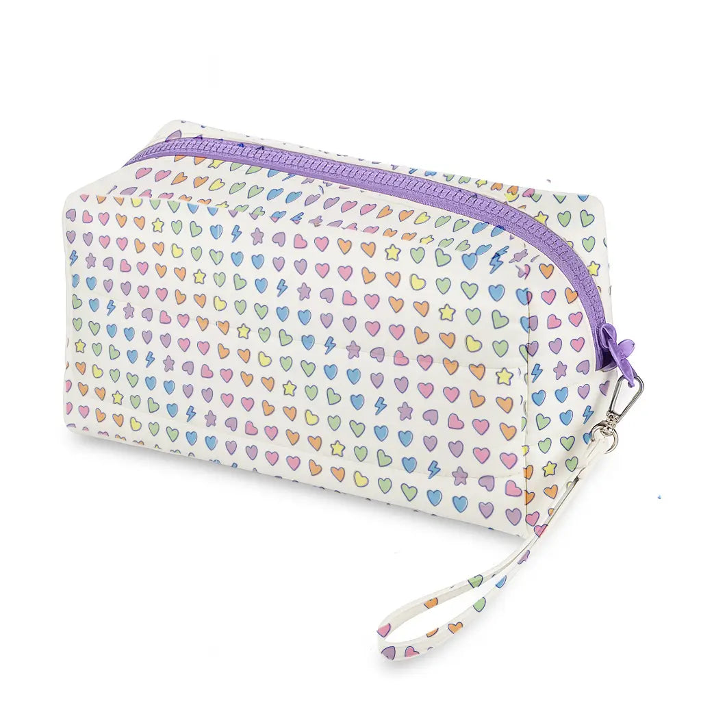 Puffer Cosmetic Bag - Rainbow Remix