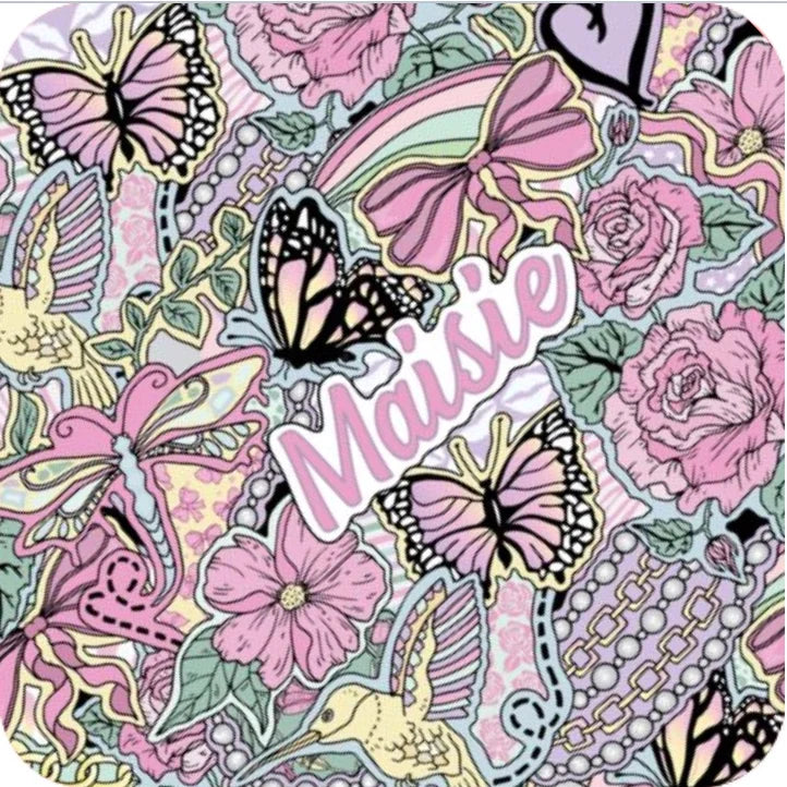 Graffiti Flowers Hooded Towel