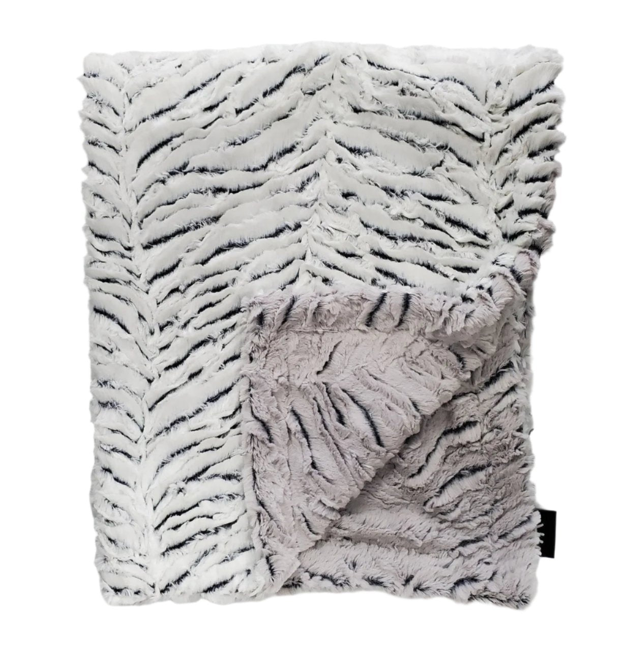 Minky Blanket Zebra Frost Silver