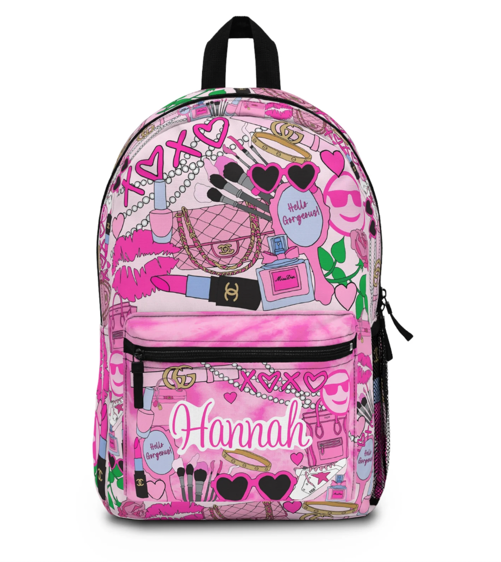 Sticker Style Knapsack - Girly Girl